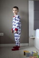 Pyžamo stredne hrubé Požiarnik červené ponožky