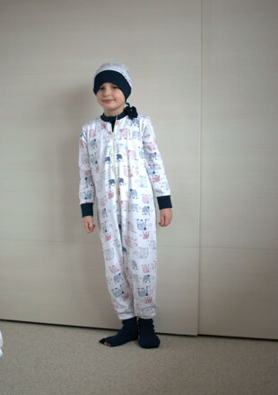 Overal Sloni z Orientu modré ponožky