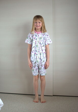 Overal krátky Horalka ružový lem