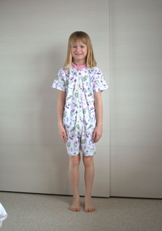 Overal krátky Horalka ružový lem